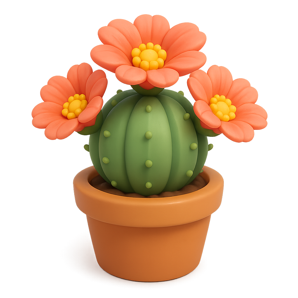 Cactus plant in a terracotta pot