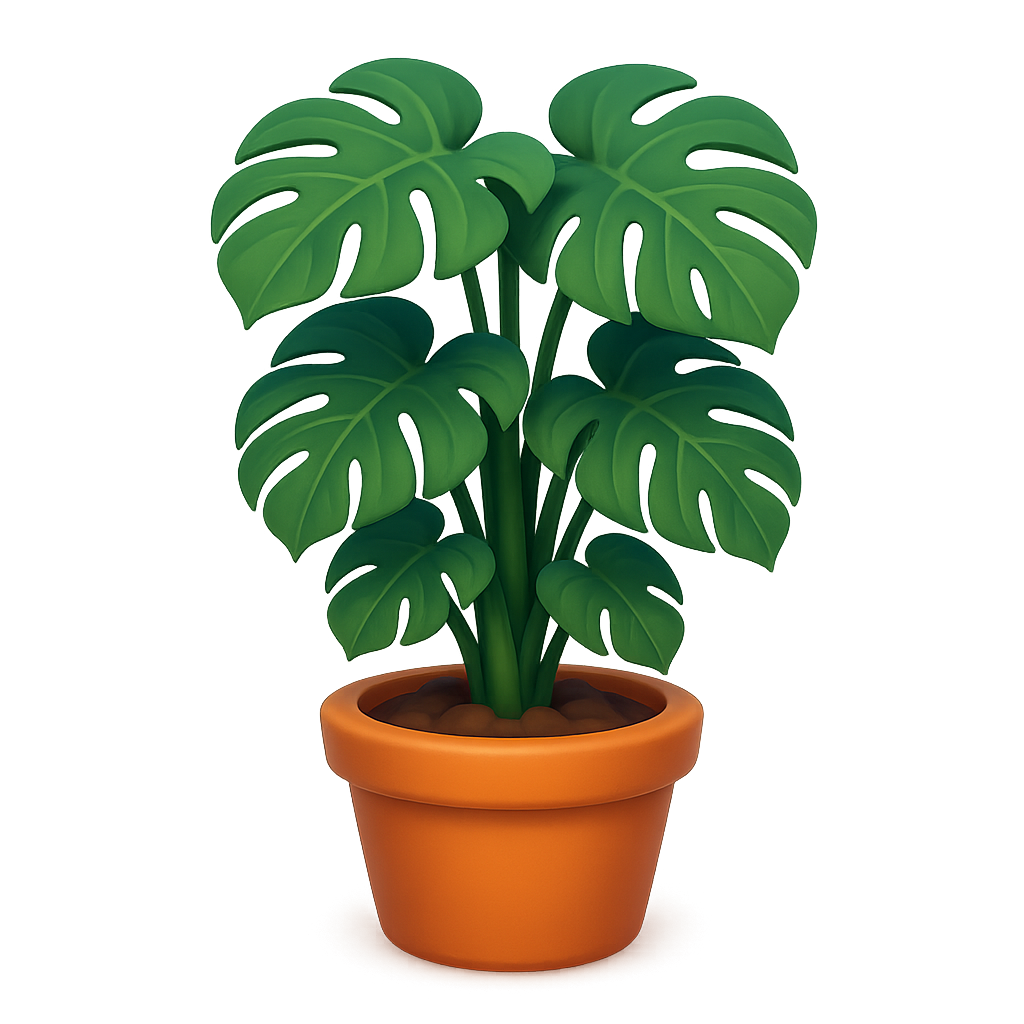 Monstera plant in a terracotta pot